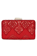 Choy Sequin Embroidered Clutch