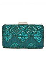 Choy Sequin Embroidered Clutch