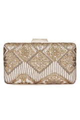 Choy Sequin Embroidered Clutch