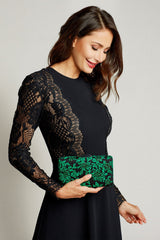 Tako Floral Embroidered Clutch