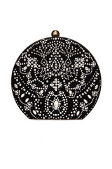 Karela Beaded Velvet Clutch