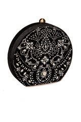 Karela Beaded Velvet Clutch