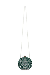 Karela Beaded Velvet Clutch