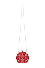 Karela Beaded Velvet Clutch