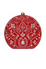Karela Beaded Velvet Clutch