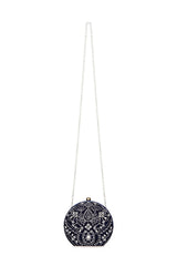 Karela Beaded Velvet Clutch