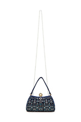 Durian Beaded Velvet Clutch
