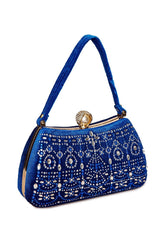 Durian Beaded Velvet Clutch