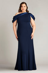 Carlene Shoulder Drape Gown - PLUS SIZE