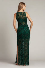 Josie Sequin Lace Illusion Gown-HTRGN