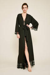 Vitti Crepe Lace Long Robe
