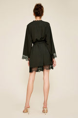 Vitti Crepe Lace Short Robe