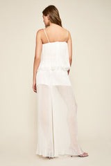 Kaya Pleated Chiffon Pant