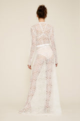 Delano Lace Floor-Length Robe