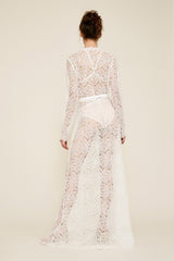 Delano Lace Floor-Length Robe
