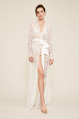 Delano Lace Floor-Length Robe