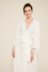 Vitti Crepe Lace Long Robe