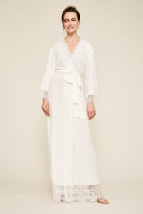 Vitti Crepe Lace Long Robe
