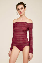 Carlo Off-Shoulder Knit Bodysuit
