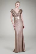 Sequin Waist Jersey Gown in Mineral