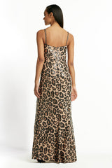 Misch Cheetah Strap Gown