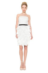 Hand Cut Flower Strapless Dress