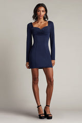 Aza Beaded Scuba Mini Dress