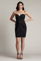 Tia Draped Strapless Mini Dress