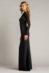 Savoy Sheer Sleeve Gown