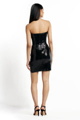 Adriana Sequin Strapless Mini Dress