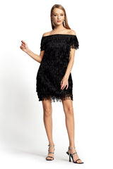 Roxette Laser Cut Fringe Dress