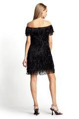 Roxette Laser Cut Fringe Dress