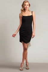 Shelby Asymmetric Fringe Mini Dress