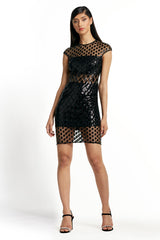 Juvet Black Diamond Sequin Dress