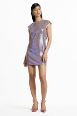 Tinsley  Sequined-Mesh Mini Dress