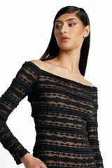 Adina Sheer Panel Dress