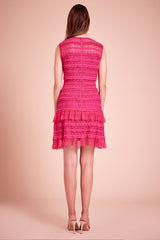 Pointer Pleated Ruffle Dress