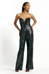 CeCe Cheetah Sparkle Jumpsuit