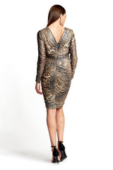 Nika Sequin Lace Illusion Dress