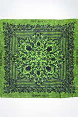 Lace Print Silk Scarf in Green
