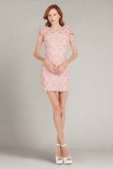 Eliot Floral Appliqué Mini Dress