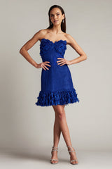 Carmen Lace Fringe Mini Dress