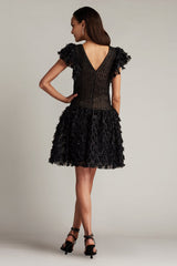 Minx Flower Embellished Mini Dress