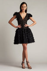 Minx Flower Embellished Mini Dress