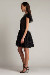 Minx Flower Embellished Mini Dress