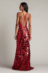Madysin Sequin Fringe Gown