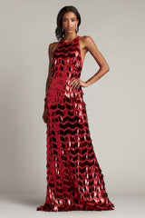 Madysin Sequin Fringe Gown