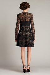 Sayda Embroidered Lace Mini Dress