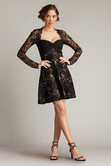 Sayda Embroidered Lace Mini Dress