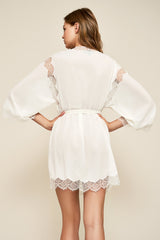 Rylie Lace Satin Robe